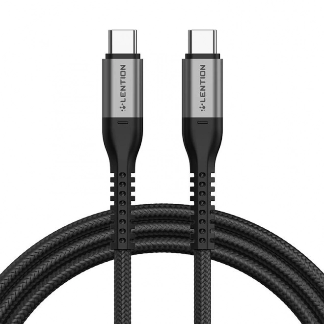 Kábel USB-C na USB-C Lention 60W, 2 m čierny