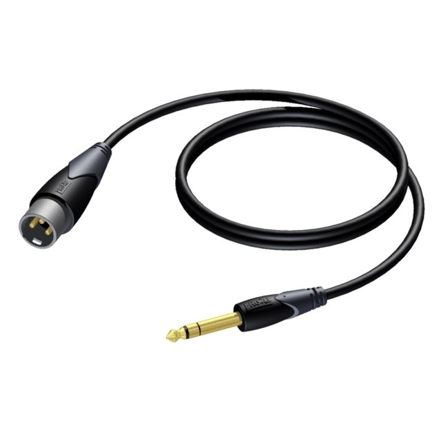 XLR kábel - 6,3 mm Jack stereo 3 m