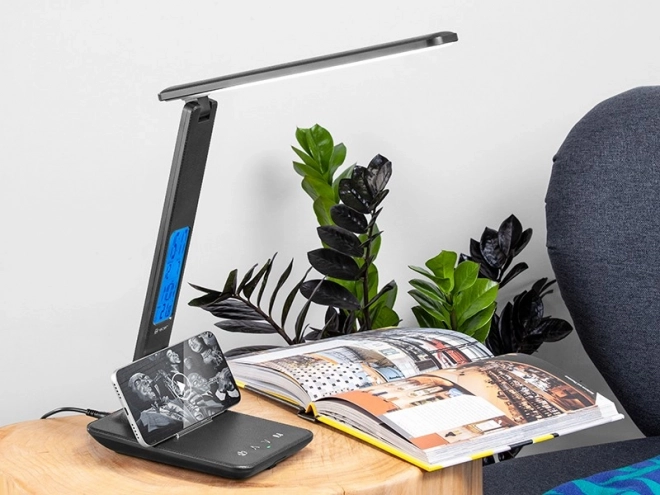 Stolová lampa Noir LED s LCD displejom