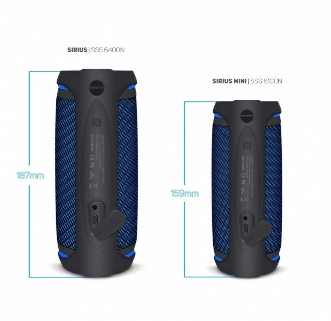 Bluetooth reproduktor Sirius vodotesný IPX6 30W modrý