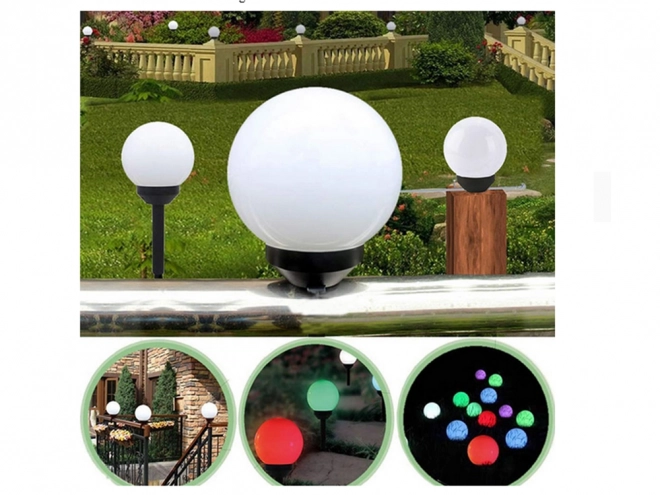 Solárne záhradné lampy RGB s čidlom súmraku 10 cm - set 4 ks