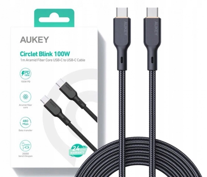 Kabel USB-C na USB-C 1 m čierny