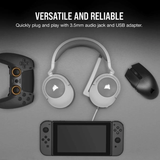 Herné slúchadlá Corsair HS55 Surround biele