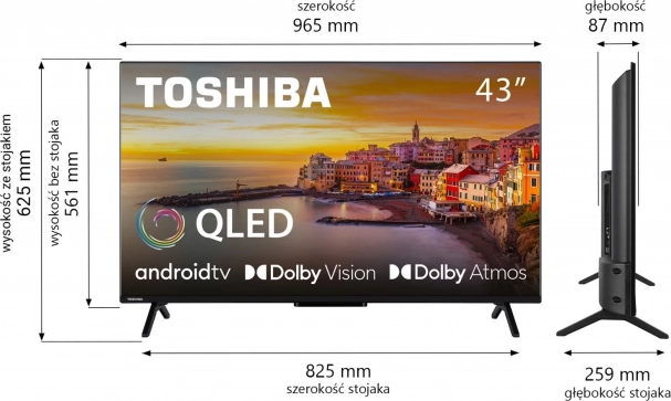 Televízia QLED 43 palcov