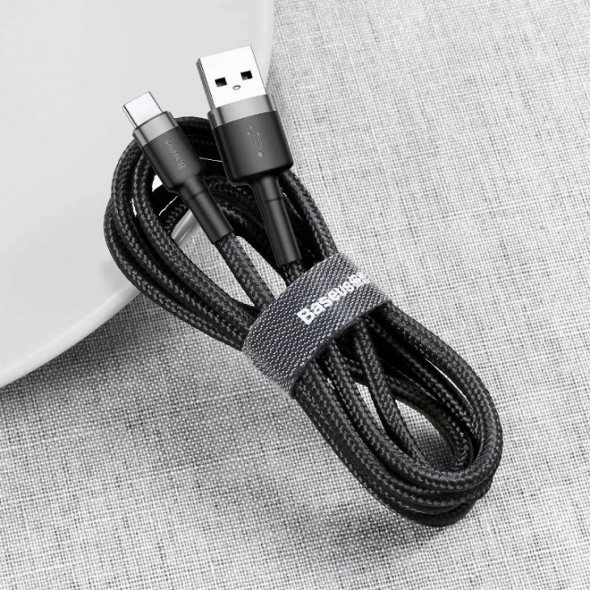 Kábel Baseus Cafule USB-C 2A 3m (čierno-šedý)