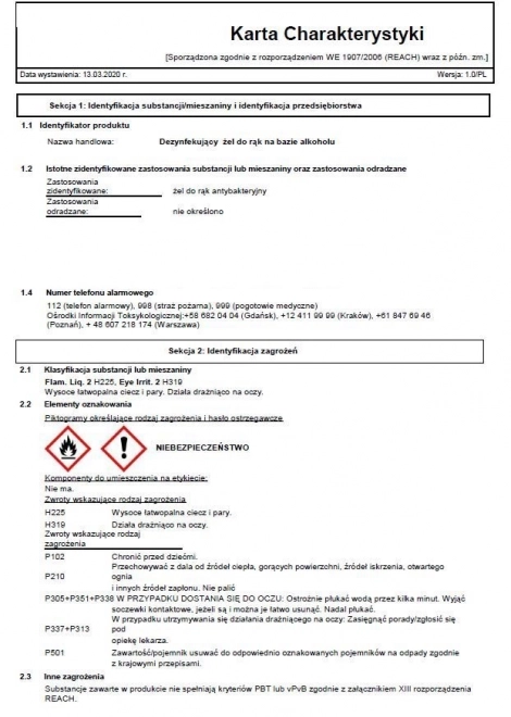 Antibakteriálny gél na dezinfekciu rúk 70% 100ml