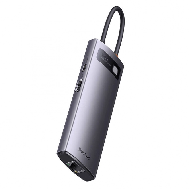 Rozbočovač 6v1 Baseus StarJoy USB-C na 3x USB 3.0 + HDMI + USB-C PD + RJ45