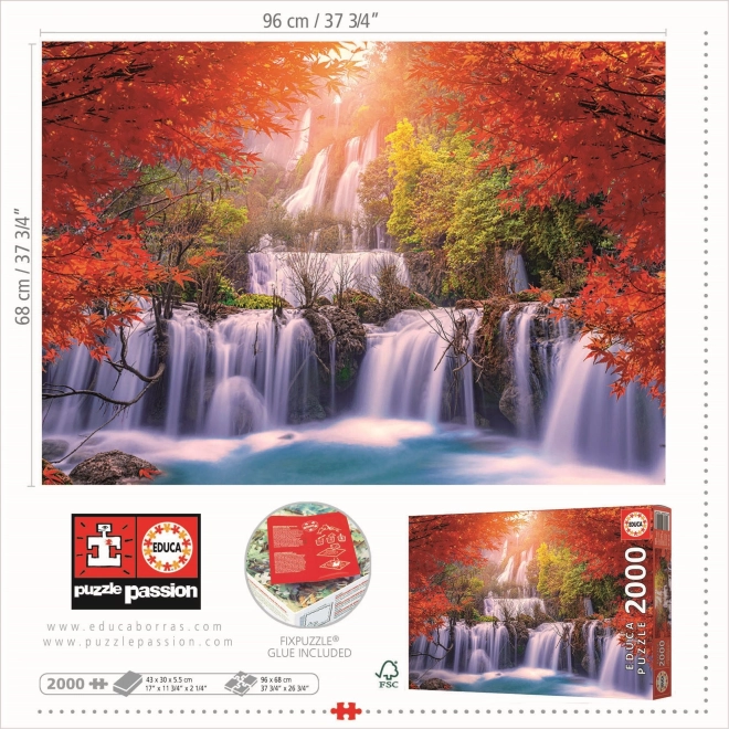 Puzzle Vodopád v Thajsku 2000 dielikov