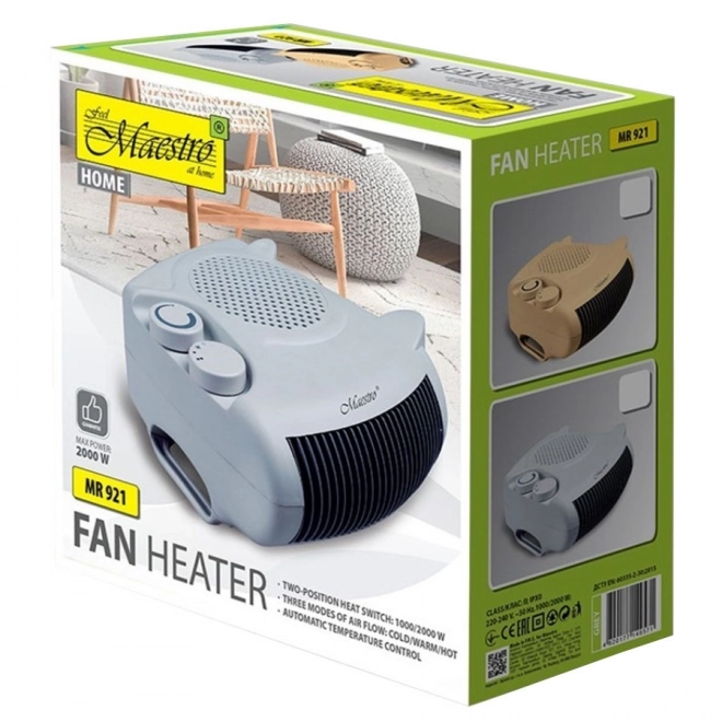 Vykurovací ventilátor Maestro sivý