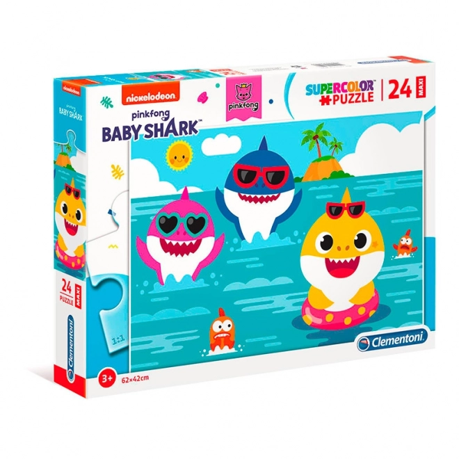 Clementoni - Puzzle 24 dielikov Maxi - Baby Shark