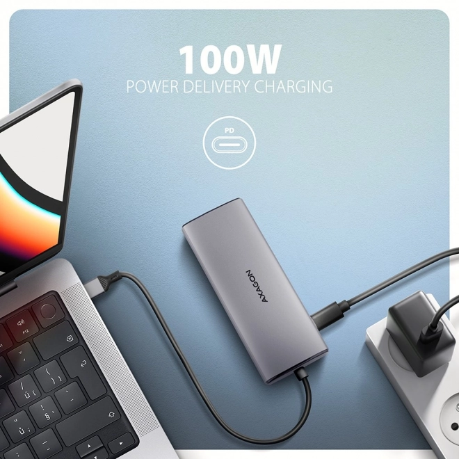 Viacportový USB hub 6v1 AXAGON s 10Gbps