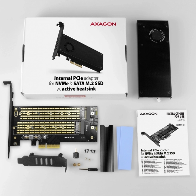 Adaptér PCIe na pripojenie diskov SSD M.2 NVMe a SATA