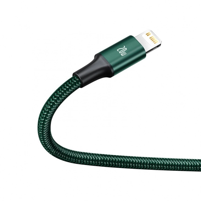 Baseus Rapid Series kábel 3 v 1 USB-C na M+L+T 20W 1,5m (zelený)