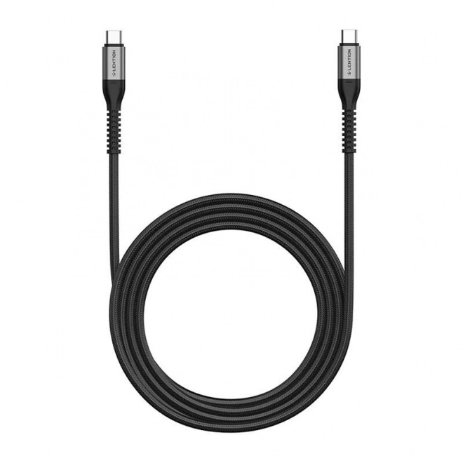 Kábel USB-C na USB-C Lention 60W, 2 m čierny