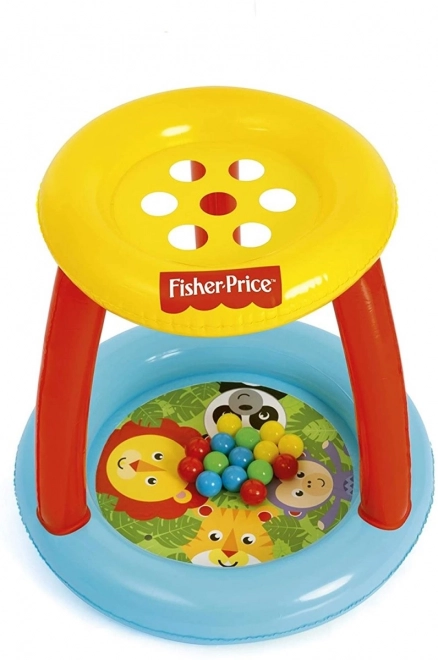 Fisher Price kolíska so strieškou a loptičkami Zvierací priatelia 89 x 89 x 84 cm