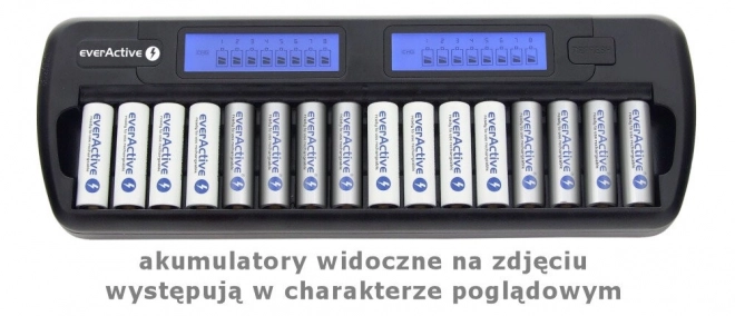 Profesionálna nabíjačka EverActive NC-1600 pre 16 batérií AA/AAA