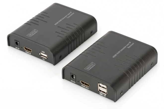 Predĺžovač KVM (HDMI+USB) do 120m po Cat.5e UTP alebo IP, 1080p FHD 60Hz, audio