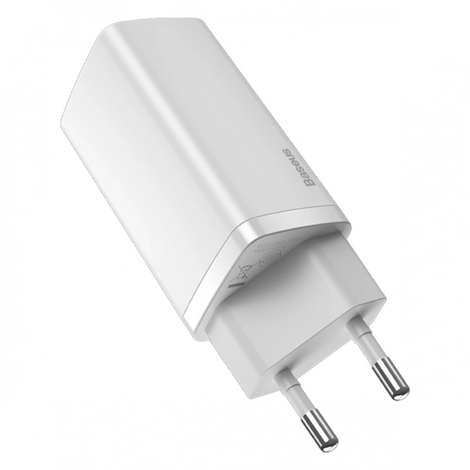 Rýchla cestovná nabíjačka Baseus GaN2 Lite USB C 65W EU (biela)