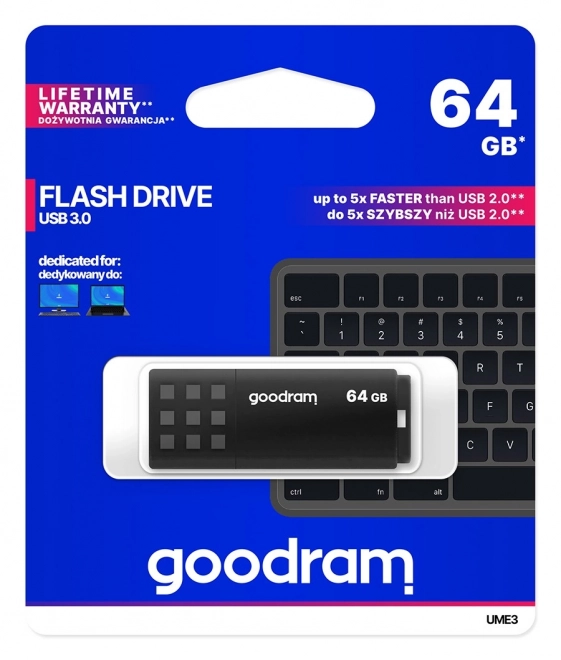 Pendrive 64GB USB 3.0 čierny