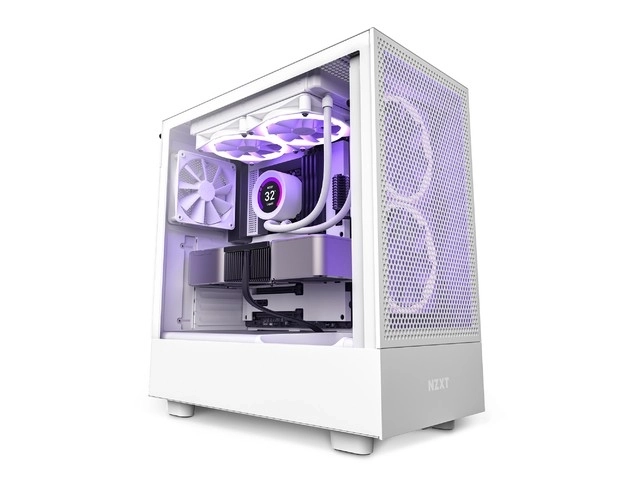 Biela skriňa s oknom NZXT H5 Flow