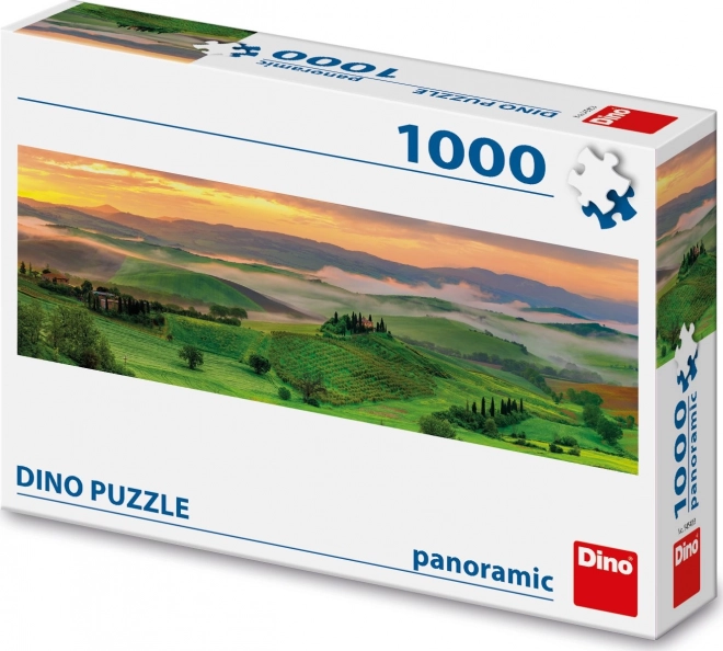 Panoramatické puzzle Val d’Orcia, Toskánsko, Taliansko 1000 dielikov
