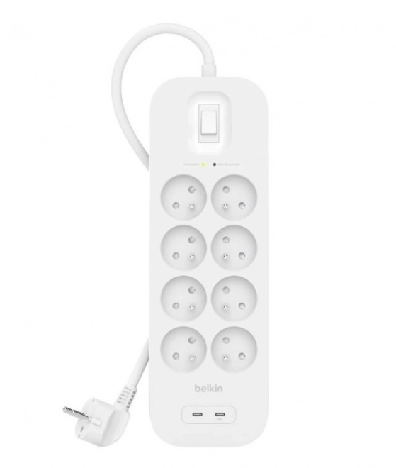 Prepäťová ochrana s USB-C portami Belkin SurgePlus 8 zásuviek