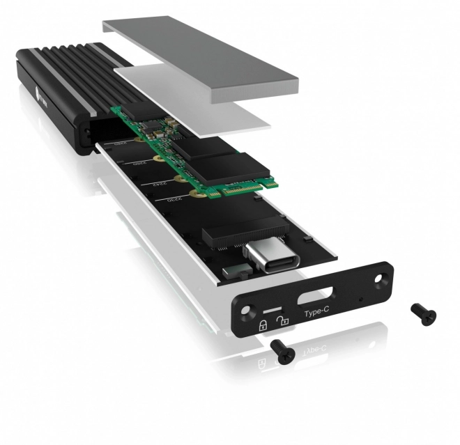 Obudowa pre NVMe SSD s RGB osvetlením