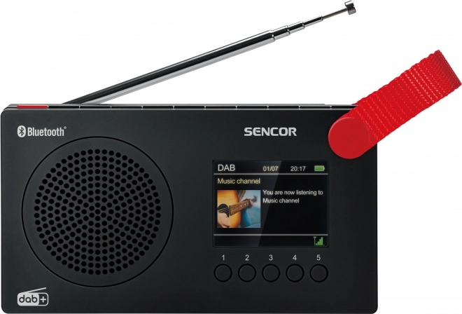 Digitálne rádio s akumulátorom a LCD displejom