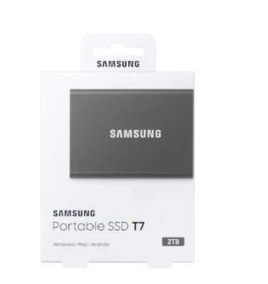 Prenosný SSD Samsung T7 2TB USB 3.2 Gen 2 šedý