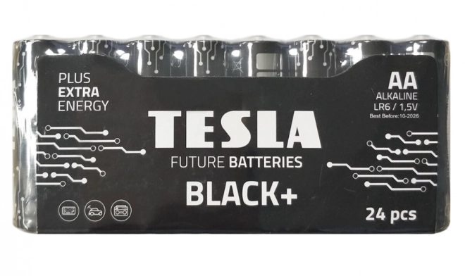 Alkalická batéria Tesla Black+ LR06 1.5V 24 ks