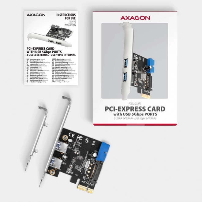PCIe kontrolér s 2+2 USB 3.2 portmi