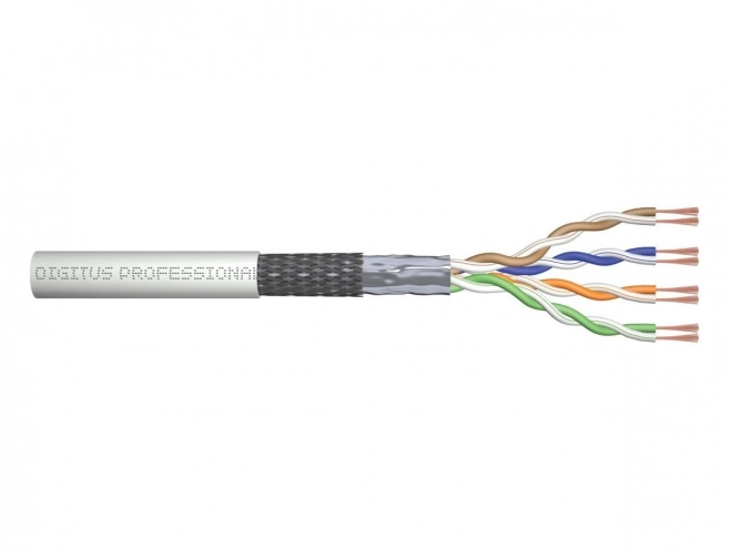 Kabel teleinformatický patchcord kat.5e SF/UTP 100m sivý