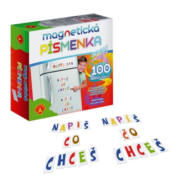 Magnetické písmená na chladničku - 100 kusov