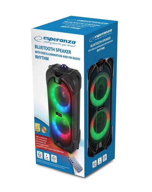 Bezdrôtový reproduktor Bluetooth Esperanza Rythm s LED RGB