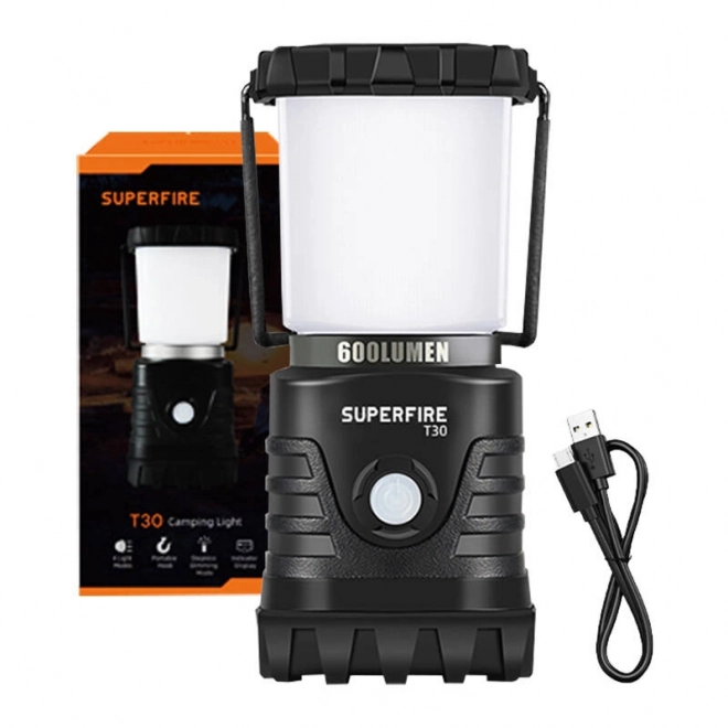 Kempingová lampa Superfire 600 lm USB