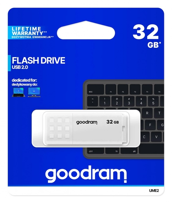 Flashdisk UME2 32GB USB 2.0 biely