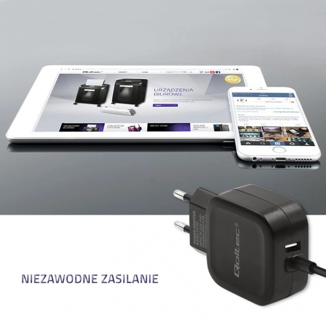 Nabíjačka Qoltec 17W s USB a USB typu C
