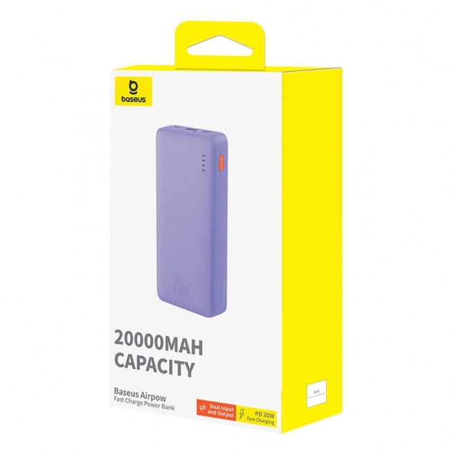 Powerbanka Baseus Airpow 20000mAh 20W (fialová)