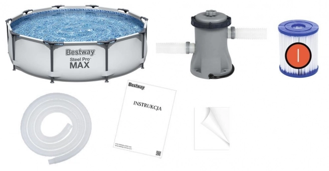 Nadzemný bazén Steel Pro MAX s kartušovou filtráciou