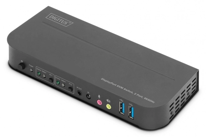 KVM prepínač 2 porty DisplayPort na HDMI 4K