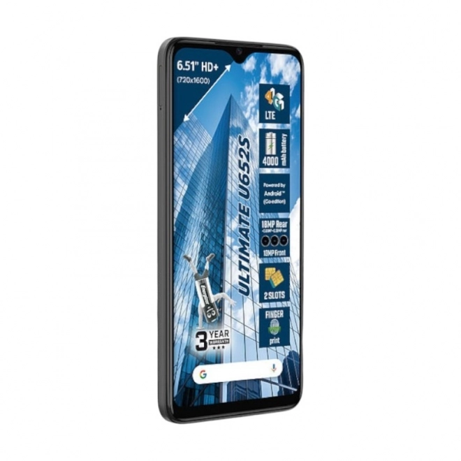 Smartfón Ultimate s 2GB RAM a 64GB, 6,51-palcový 4G LTE Dual SIM, čierny