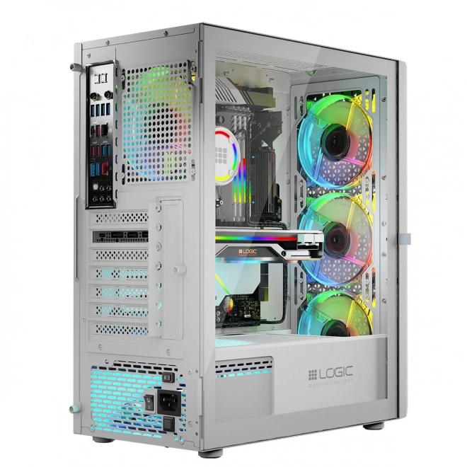 Počítačová skrinka Logic Aramis ARGB Midi USB 3.0 biela