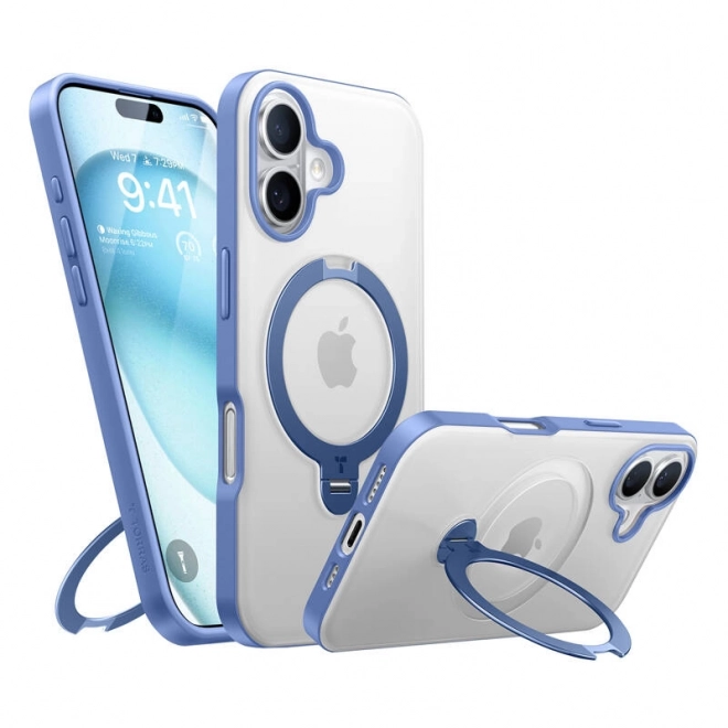 Ochranné puzdro s otočným stojanom Torras pre iPhone 16 modré
