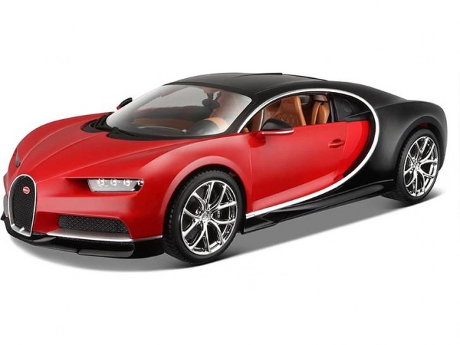 Kovový model autíčka Bugatti Chiron čierno/červený