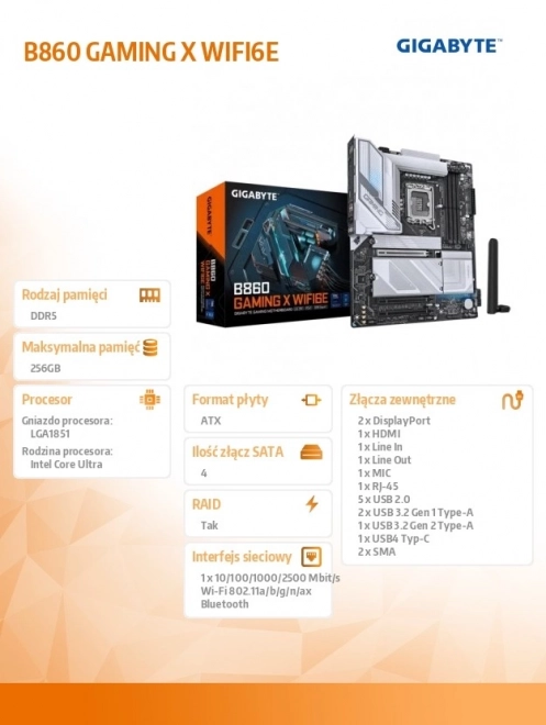 Herná základná doska B860 s WiFi 6E