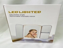 Kozmetické zrkadlo s LED osvetlením skladací make-up