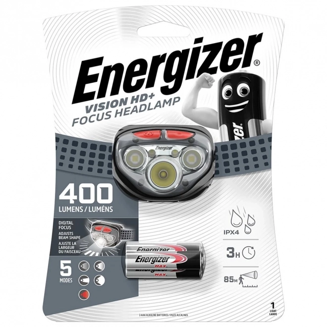 Energizer čelovka s funkciou zamerania
