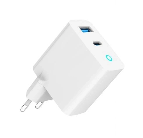 Rýchla USB-A/C nabíjačka 30W s LED svetlom
