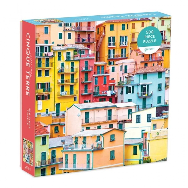 Štvorcové puzzle Pozdrav z Cinque Terre 500 dielikov