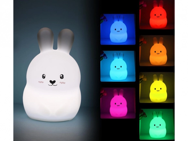 Detská LED Nočná Lampička Králik RGB